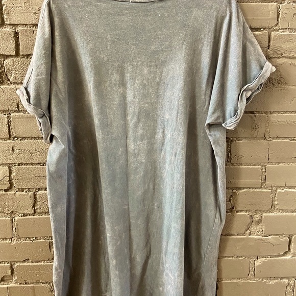 “Radiate Positivity” XL Gray Cotton Dress - Picture 2 of 2